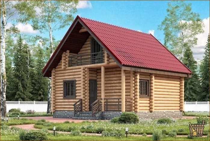Планы бани 6*6 с мансардой и туалетом — тридцать фото
