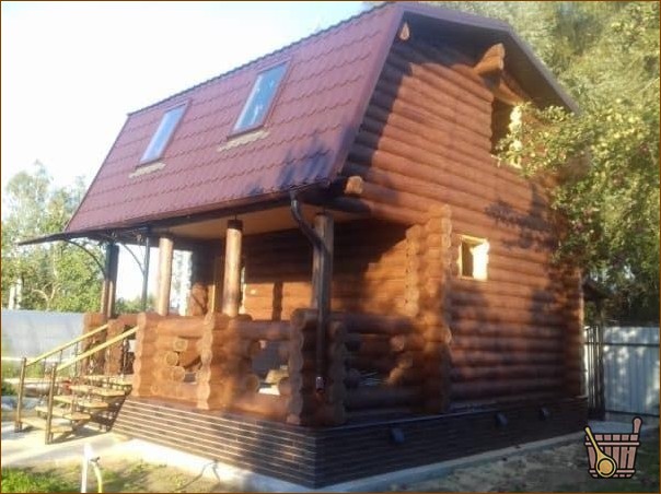 Баня с мансардой и туалетом
