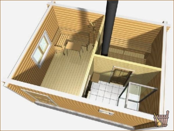 Планы бани 5*5 с раковиной и парилкой отдельно (30 фото) (план, баня, мойка, парилка) Планы бани 5*5 с раковиной и парной отдельно (30 фото)
