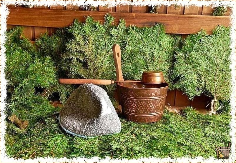 Как запарить еловый веник (пар, еловый, веник) пикстовые_веник