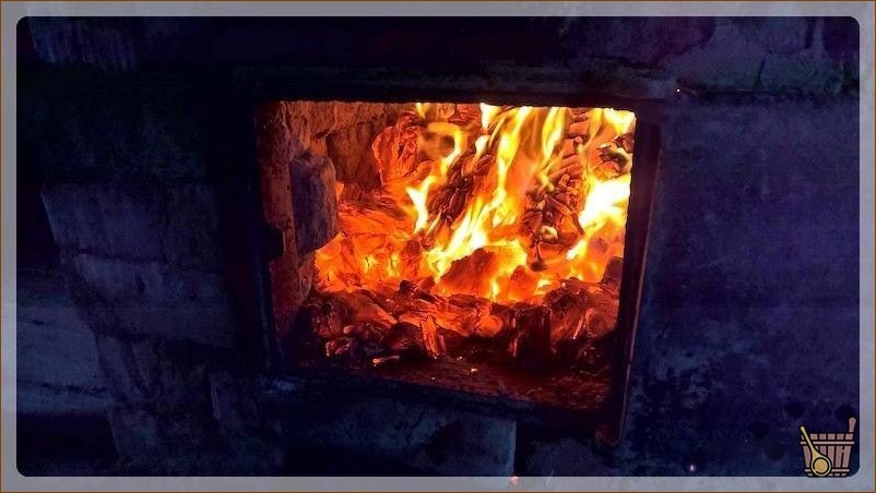 Дачная баня в Кеннице, Архангельская область, фото (дачная, баня, Кенница, Архангельск) пламя печи