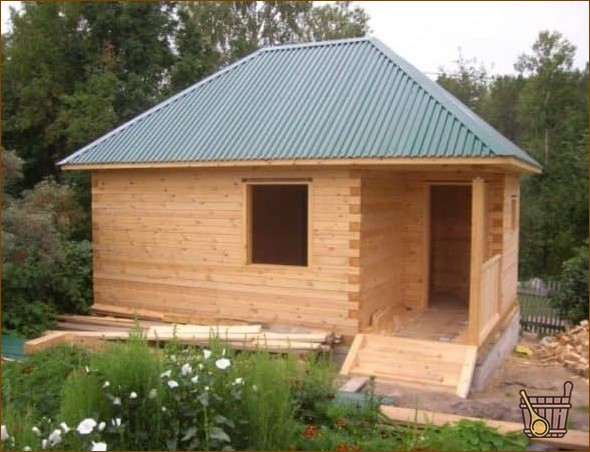 Планы бани 5*4 - раздельные помывочная и парная, фото тридцать (план, баня, мойка, парилка) Планы бани 5*4