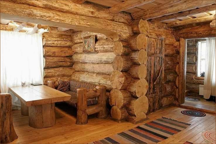 Строительство банного помещения из ошкуренного бревна